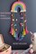 Macrame Rainbow Wall Hanging – Hair Bow Holder for Girls – Handwoven Cotton Nursery Decor – Pink Boho Tapestry for Baby Room or Kids Bedroom